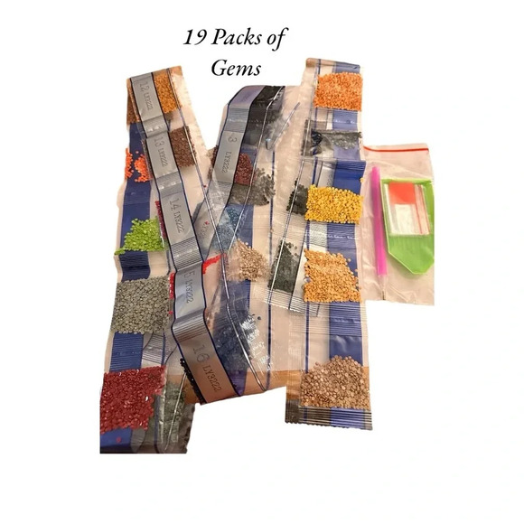 5 D Diamond ART Gem Painting Kit for Adults 19 Packs of Colorful Gems - Picture 4 of 4